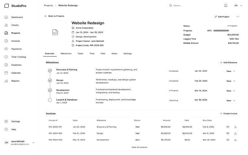 Invi Facture + - Projets clients